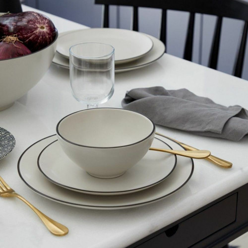 Costa Nova Augusta Natural Black Trim Dinnerware Costa Nova Augusta Natural Black Trim Dinnerware